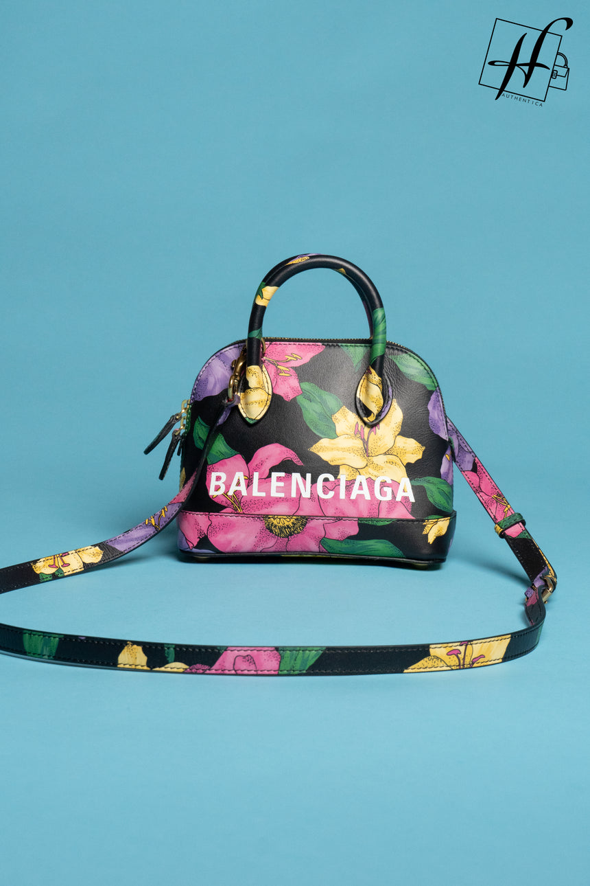 Balenciaga Ville XXS AJ Top-Handle Bag with Logo